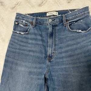 Abercrombie “curve love” ankle straight jeans